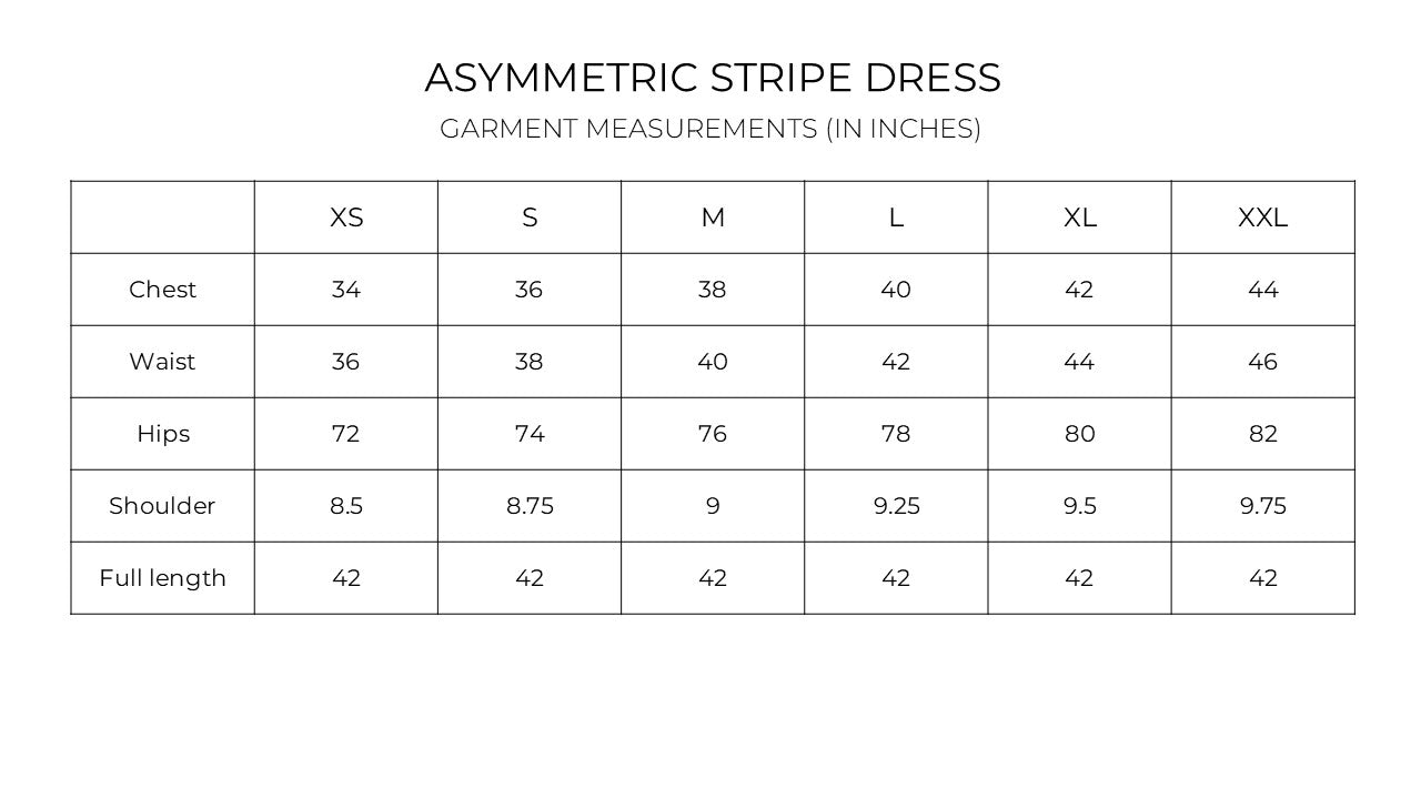 IndeRooh Asymmetric Stripe Dress