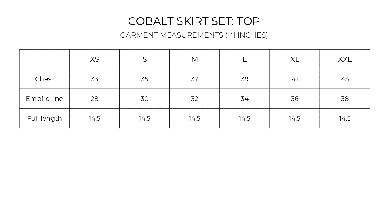 Cobalt Skirt Co-ord Set