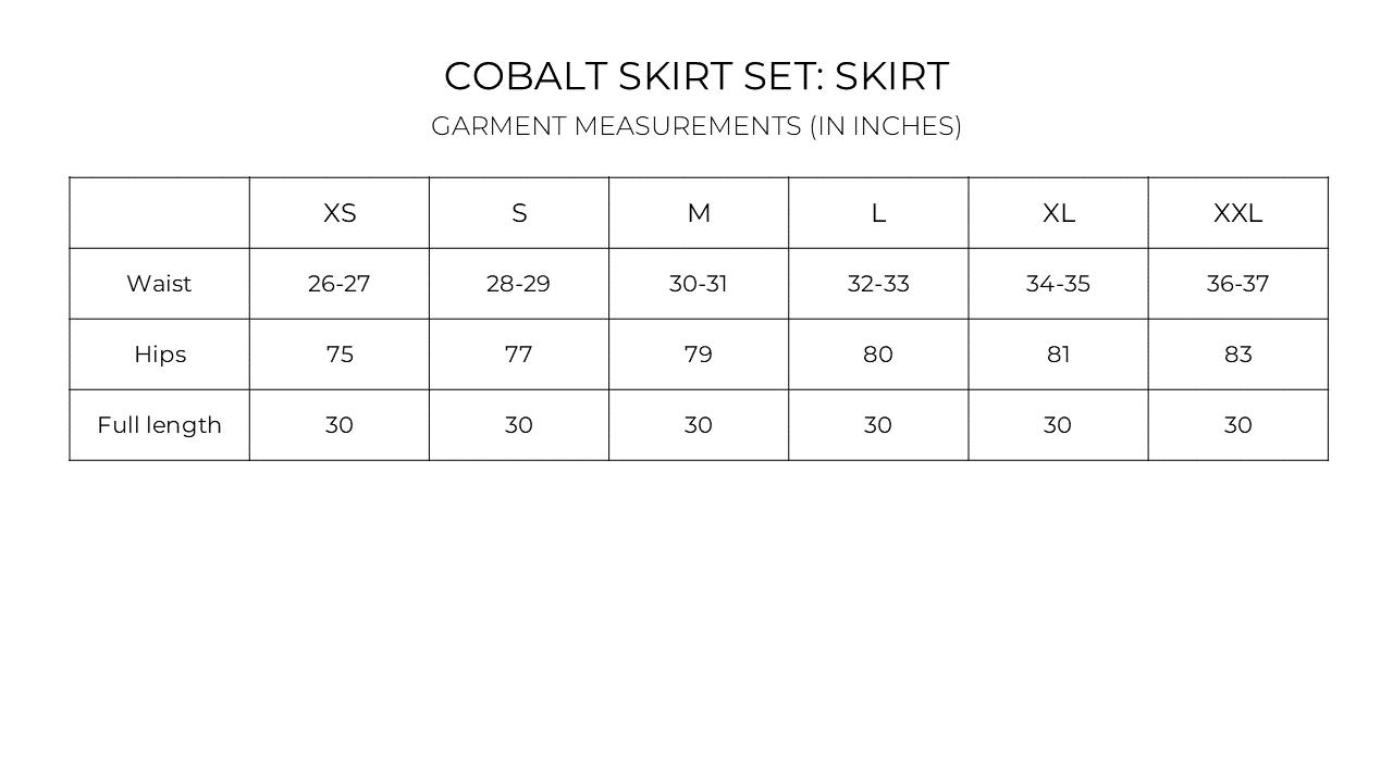 Cobalt Skirt Co-ord Set