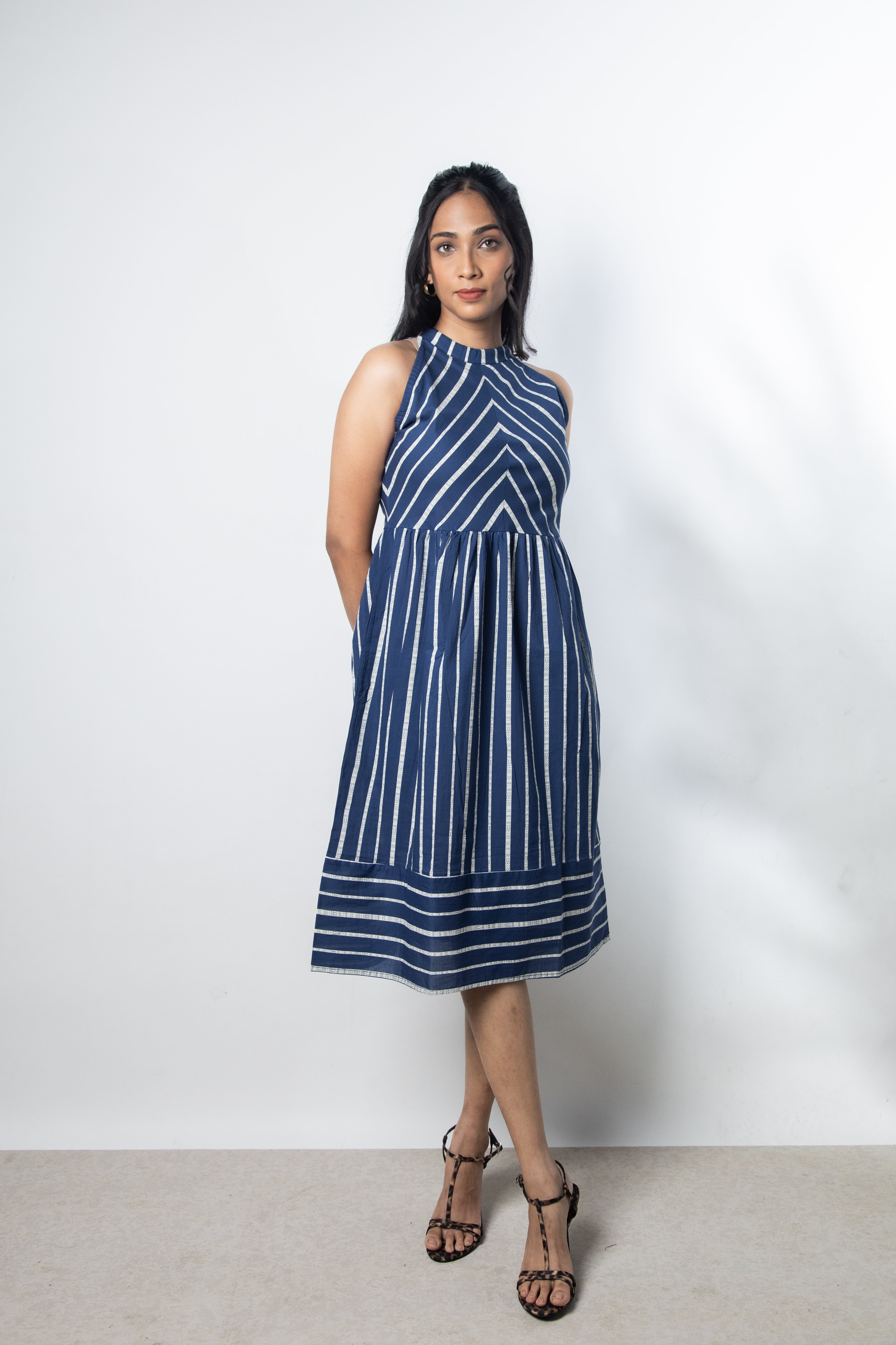 IndeRooh Halter Striped Dress