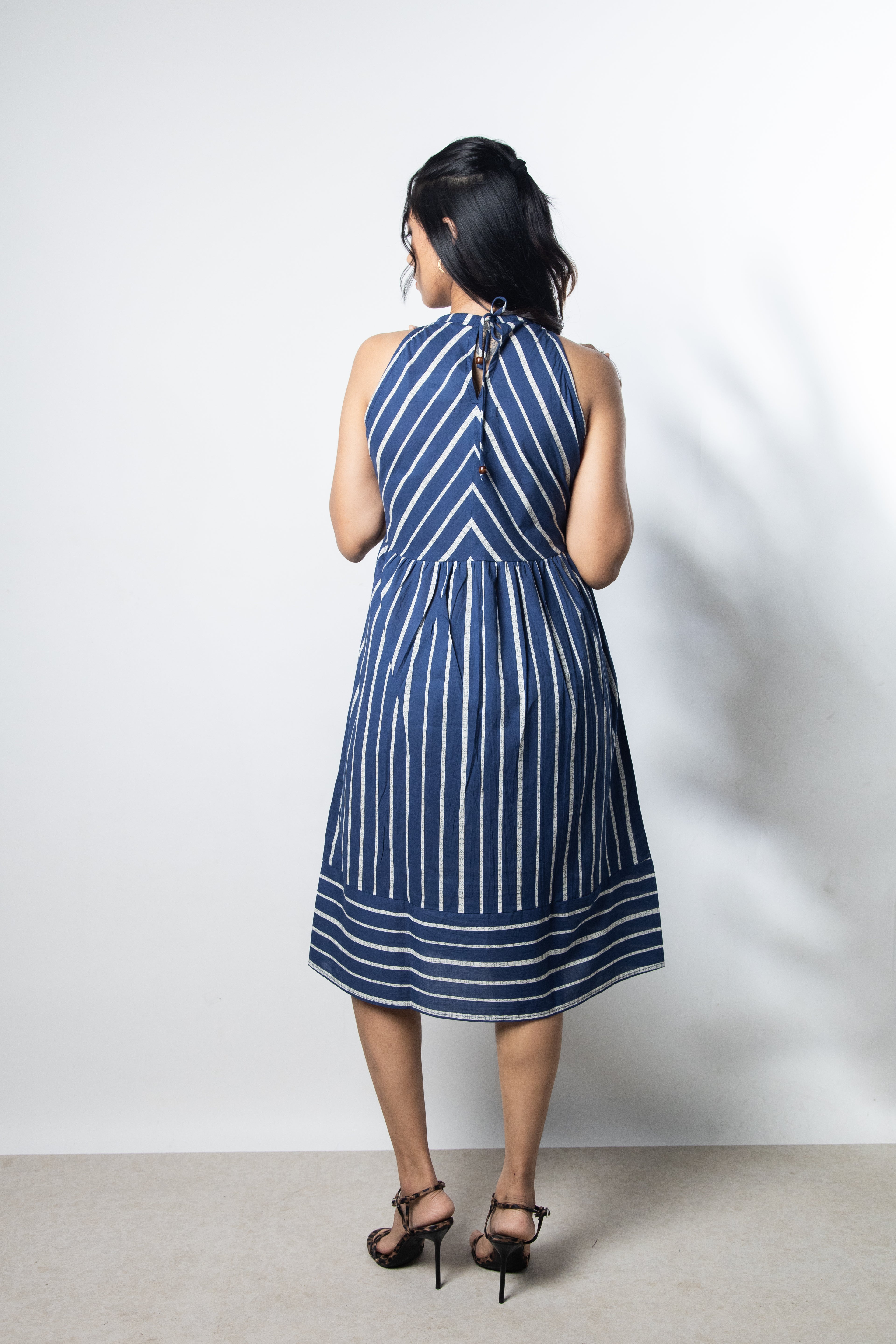 IndeRooh Halter Striped Dress