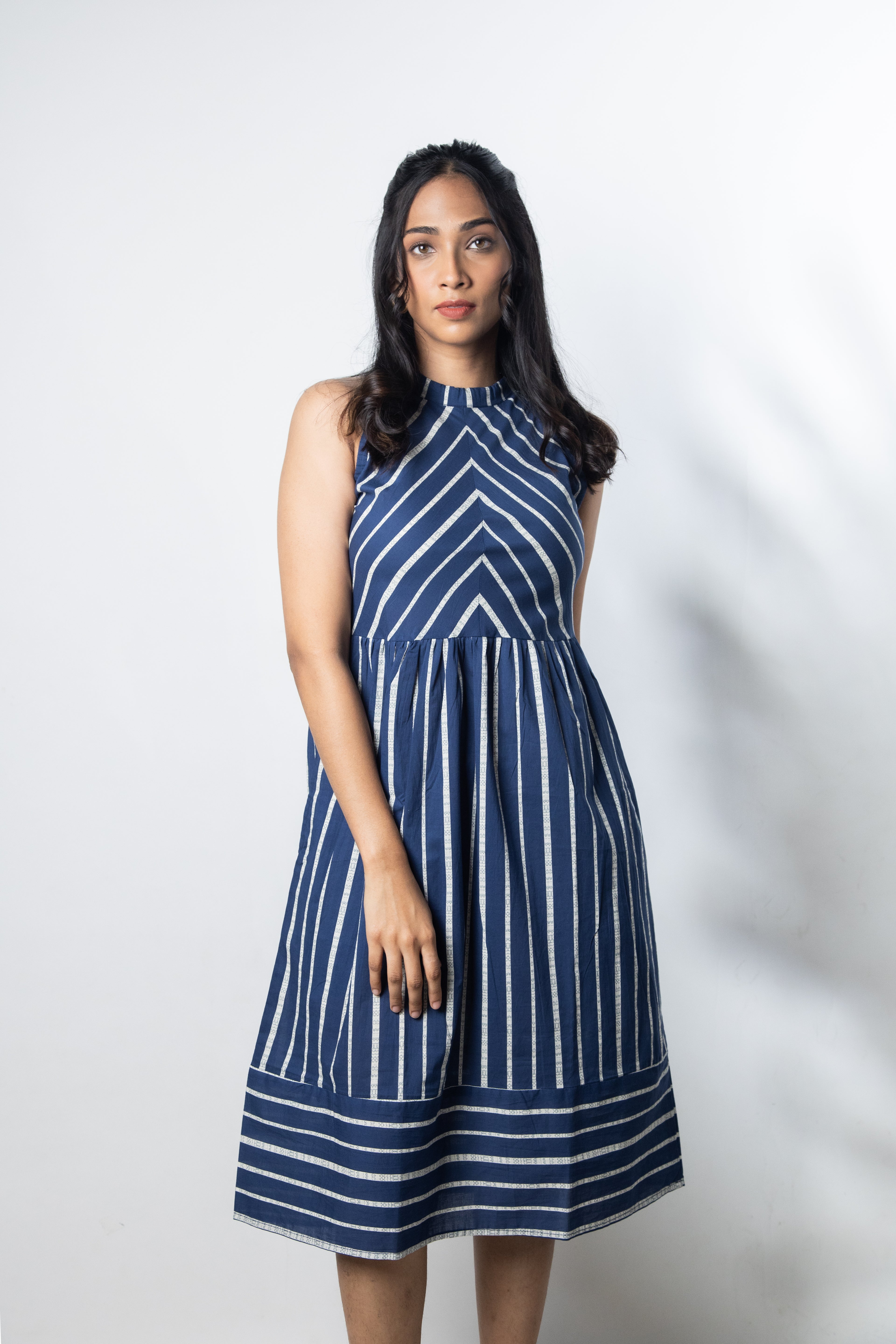 IndeRooh Halter Striped Dress