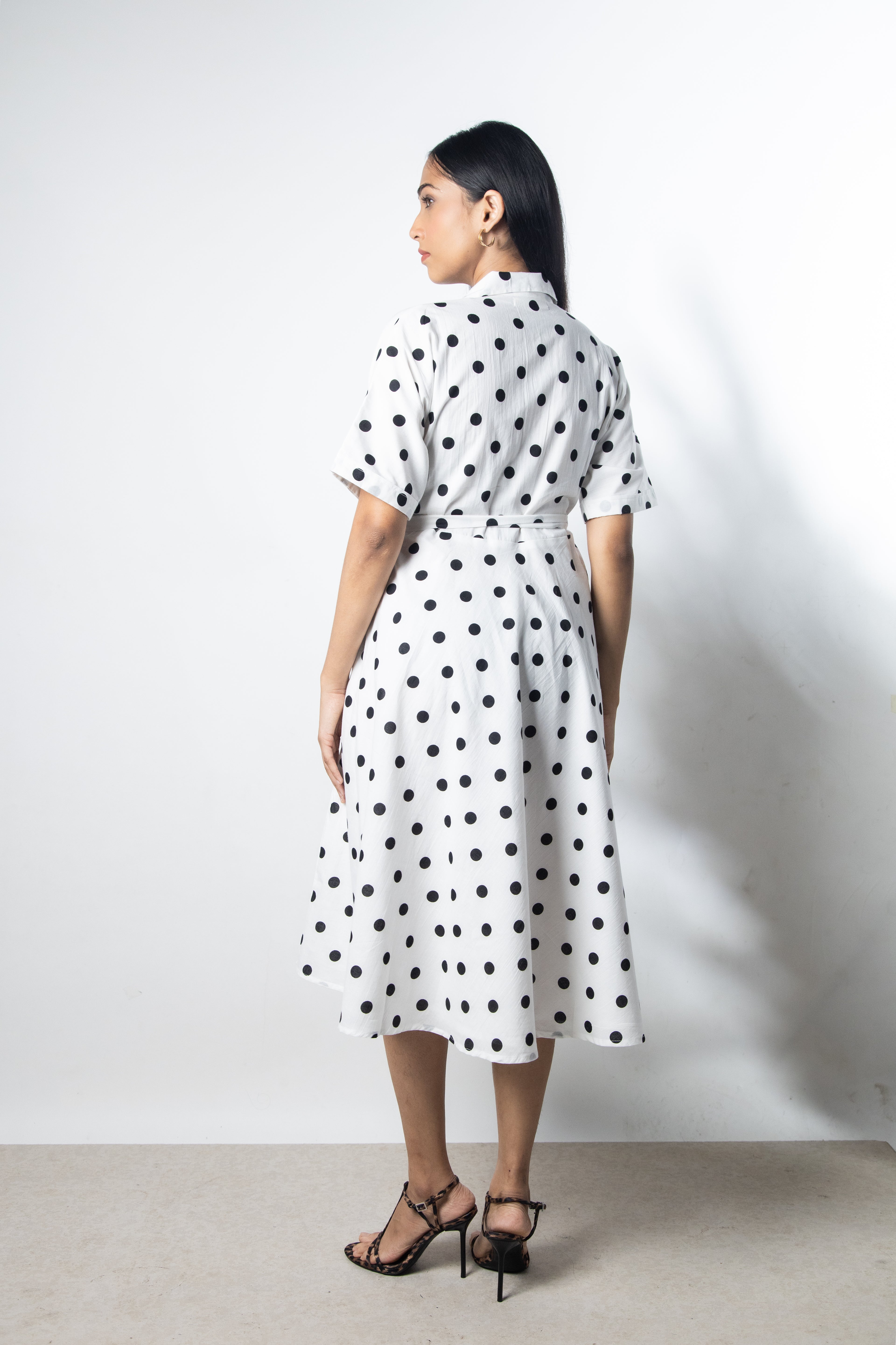 IndeRooh Polka Shirt Dress