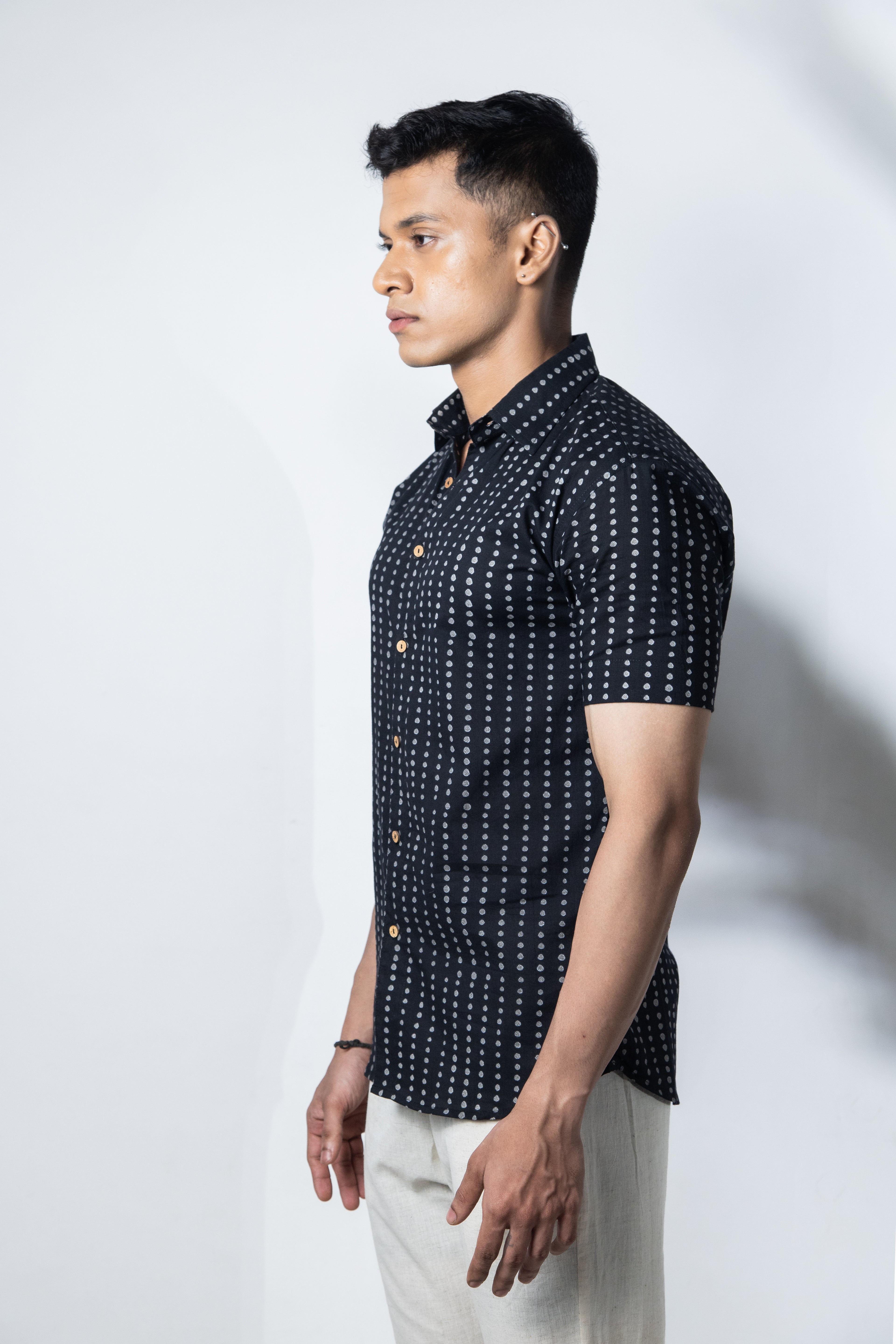 Inderooh Black Polka Shirt