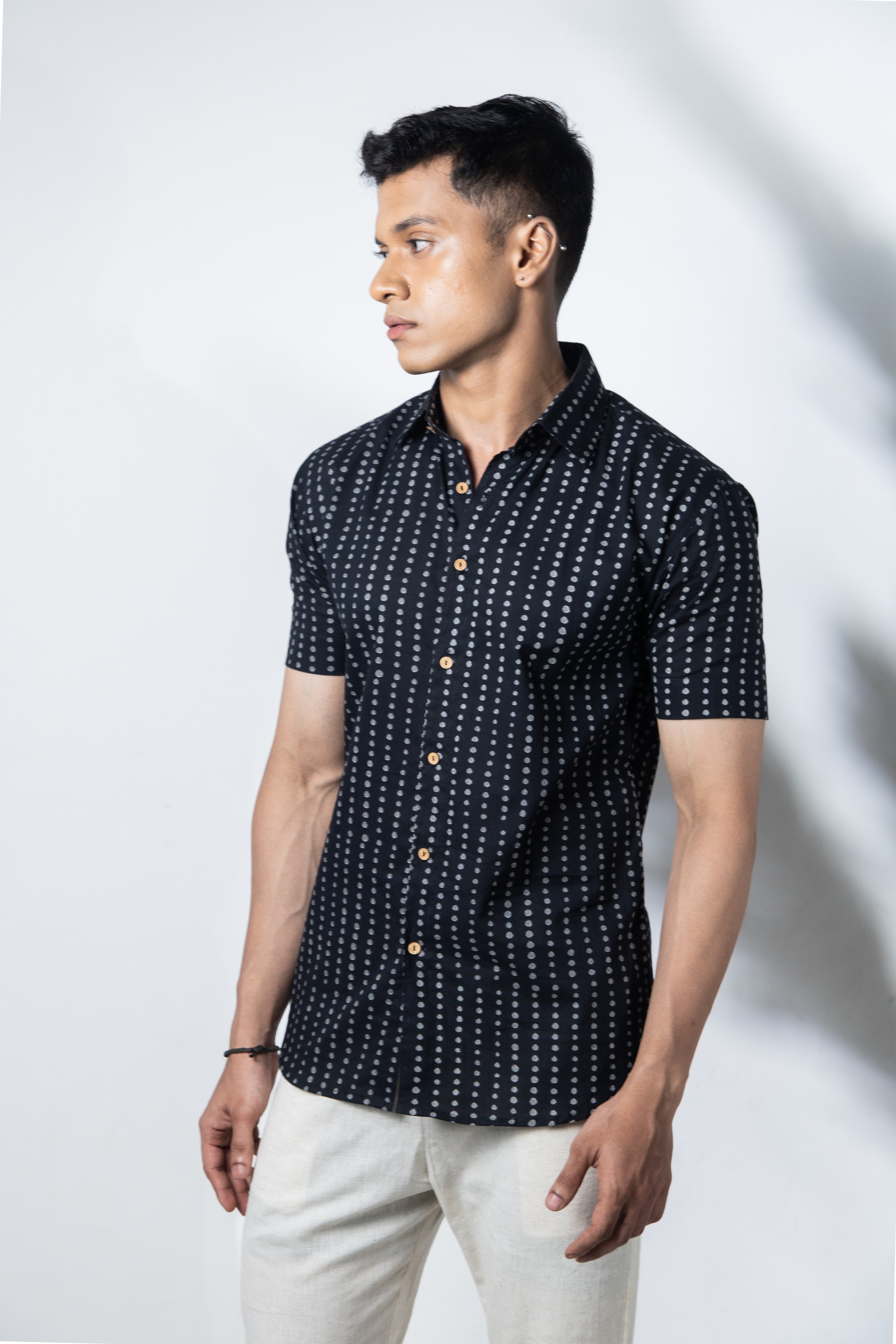 Inderooh Black Polka Shirt