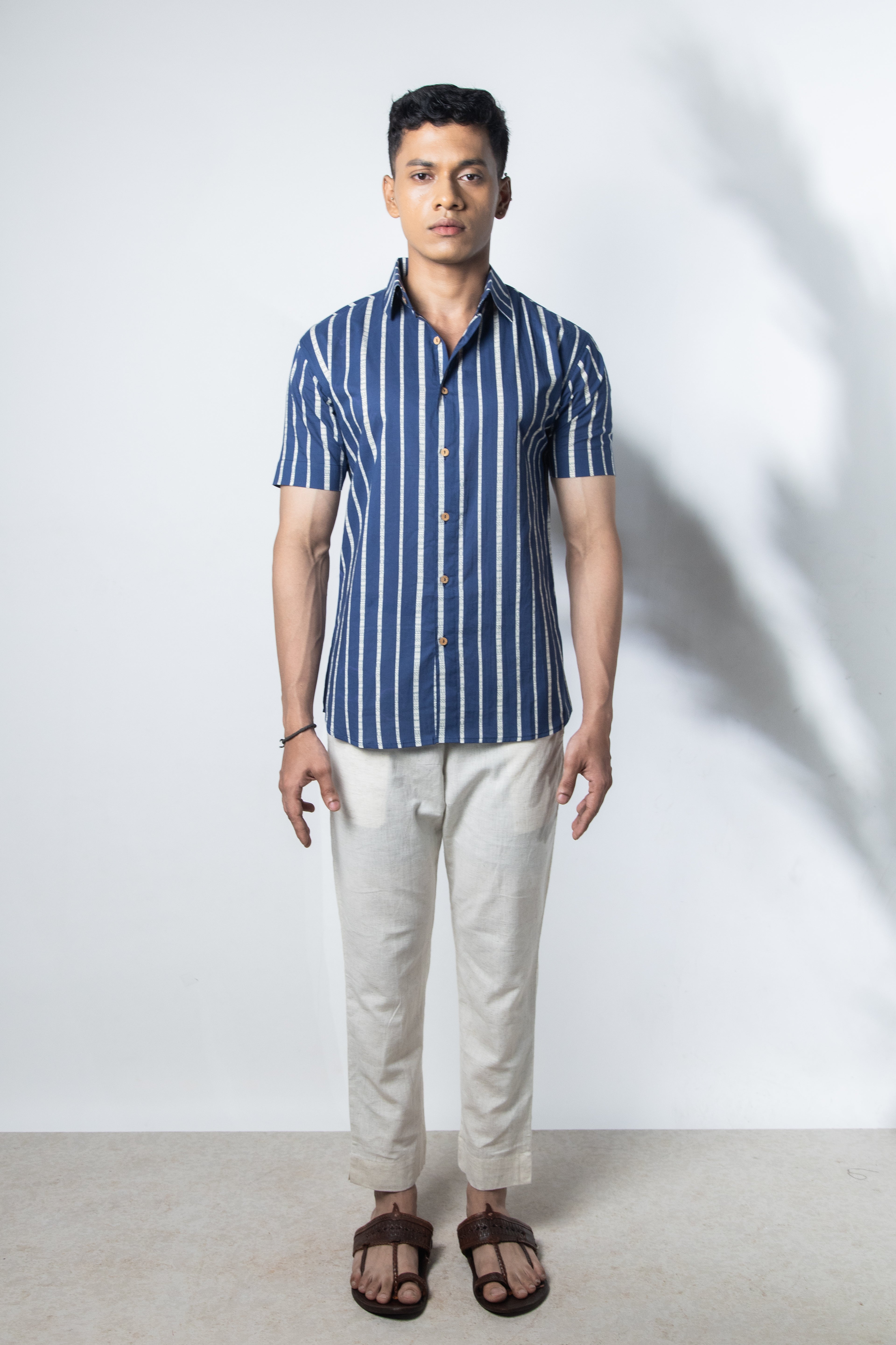 Inderooh Striped Blue Shirt