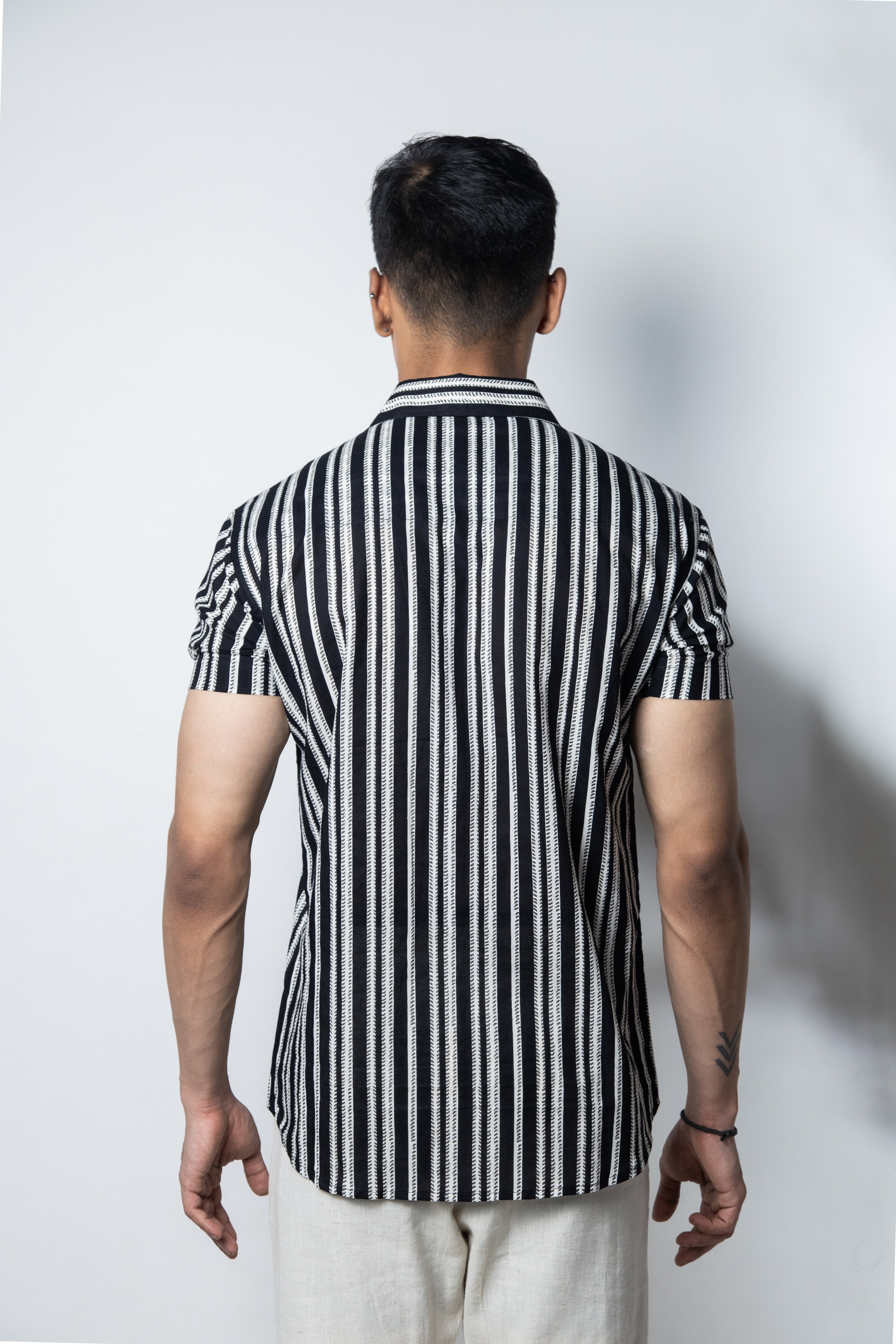 Inderooh Monochrome Striped Shirt