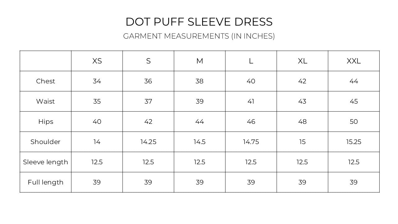 IndeRooh Dot Puff Sleeve Dress