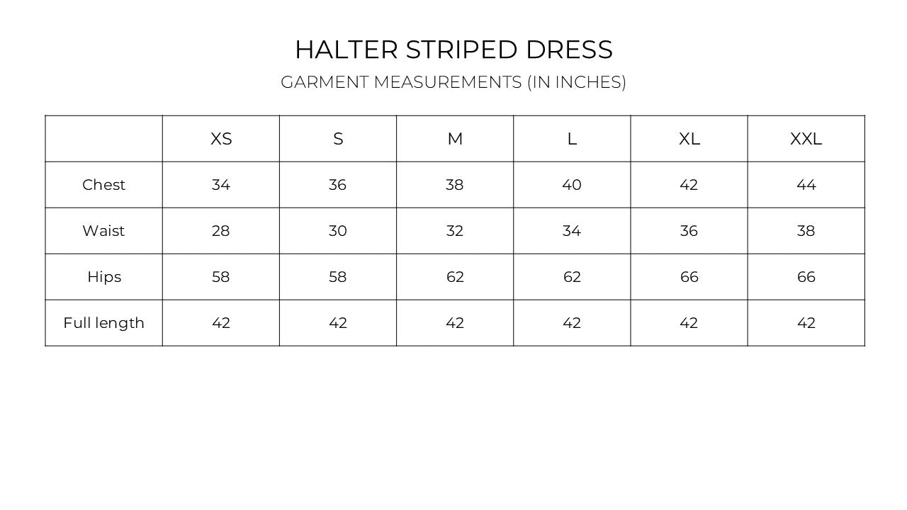 IndeRooh Halter Striped Dress