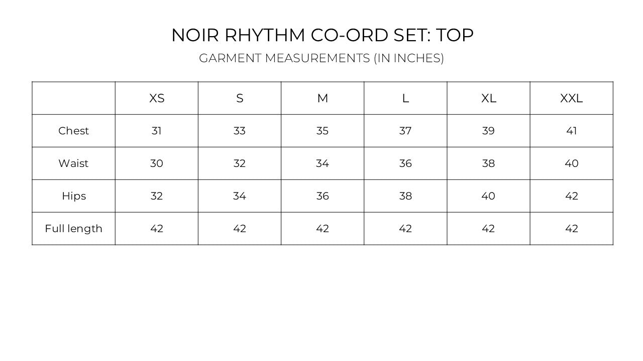 IndeRooh Noir Rhythm Co-ord Set