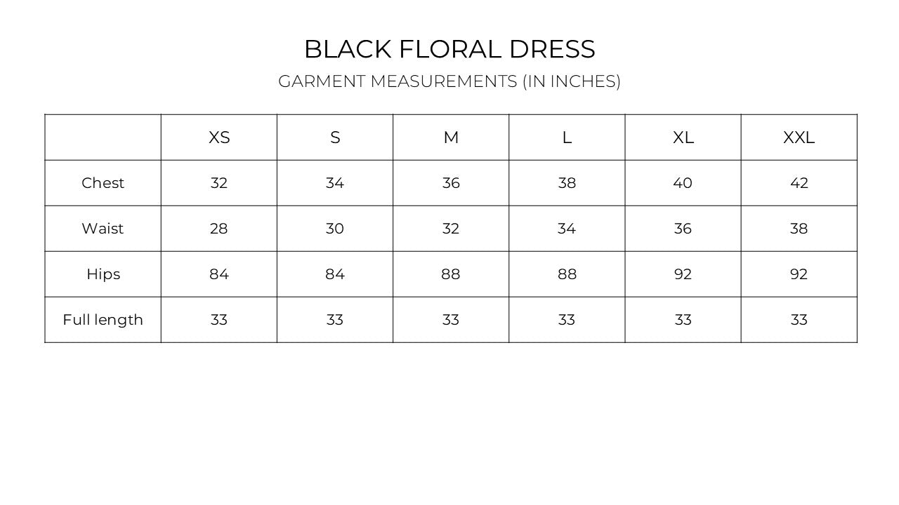 IndeRooh Black Floral Dress