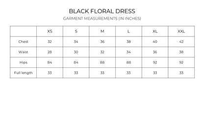 IndeRooh Black Floral Dress