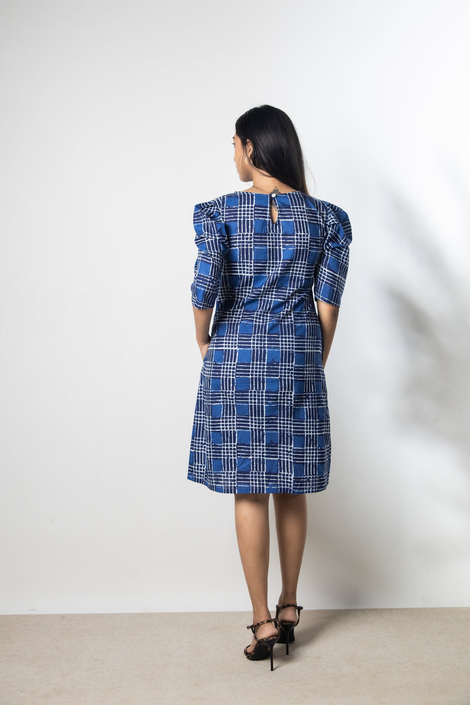 IndeRooh Indigo Grid Dress