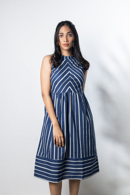 IndeRooh Halter Striped Dress