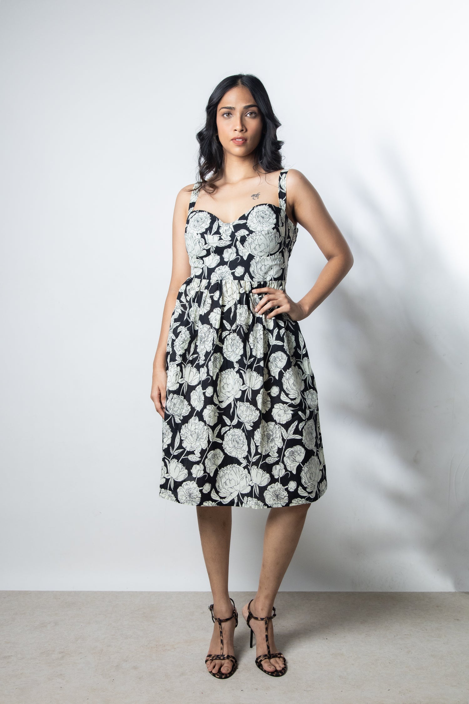 IndeRooh Black Floral Dress