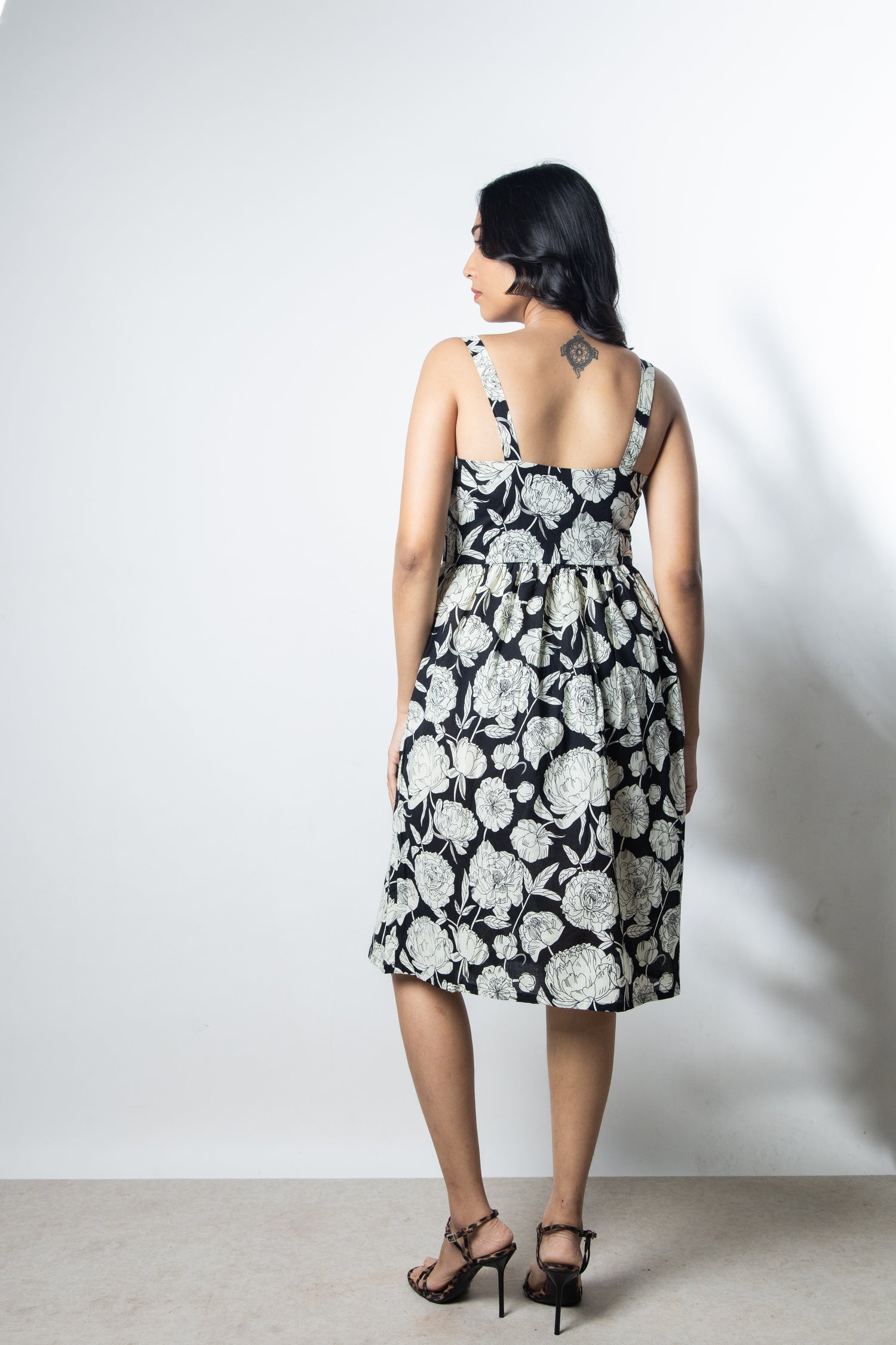 IndeRooh Black Floral Dress