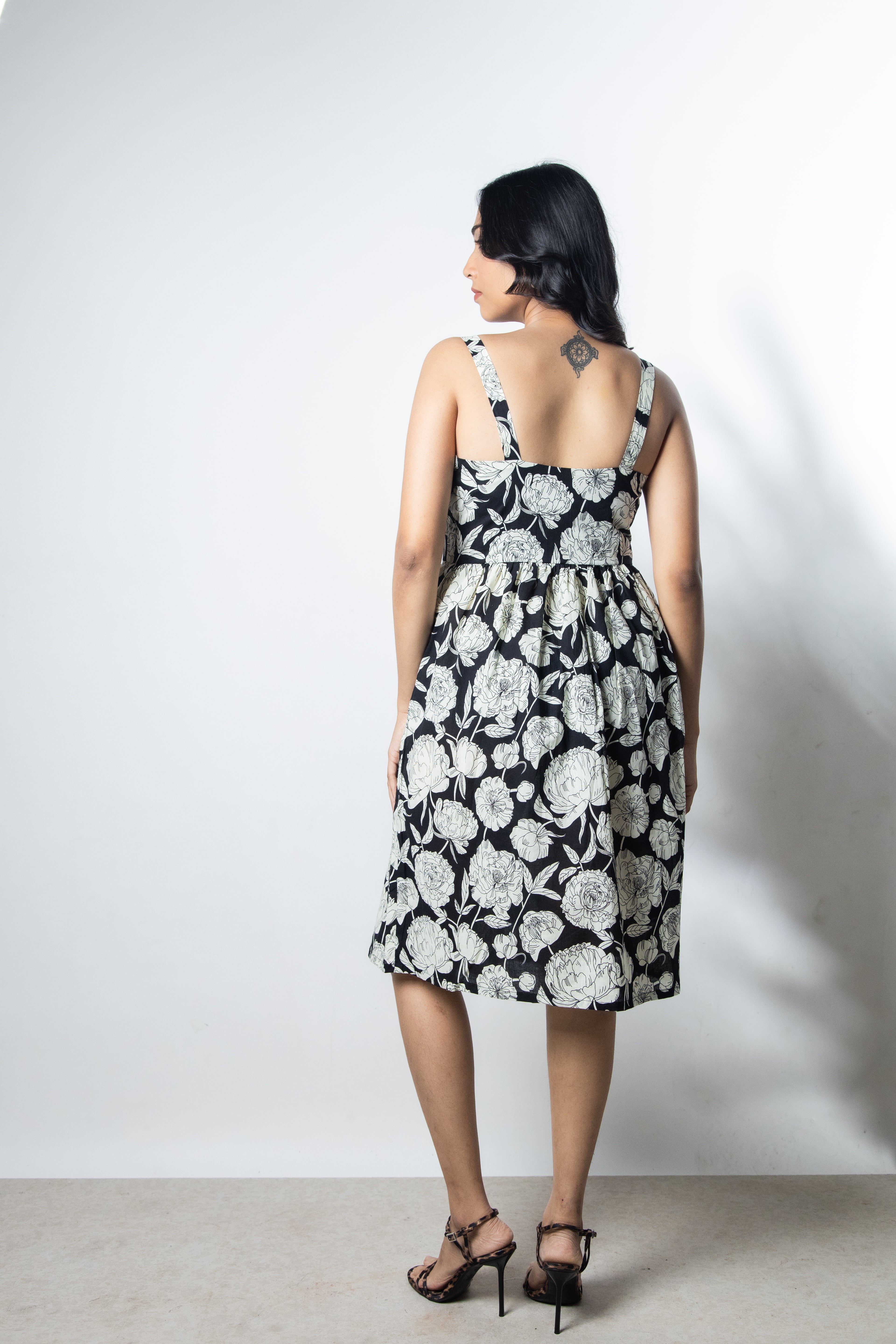 IndeRooh Black Floral Dress