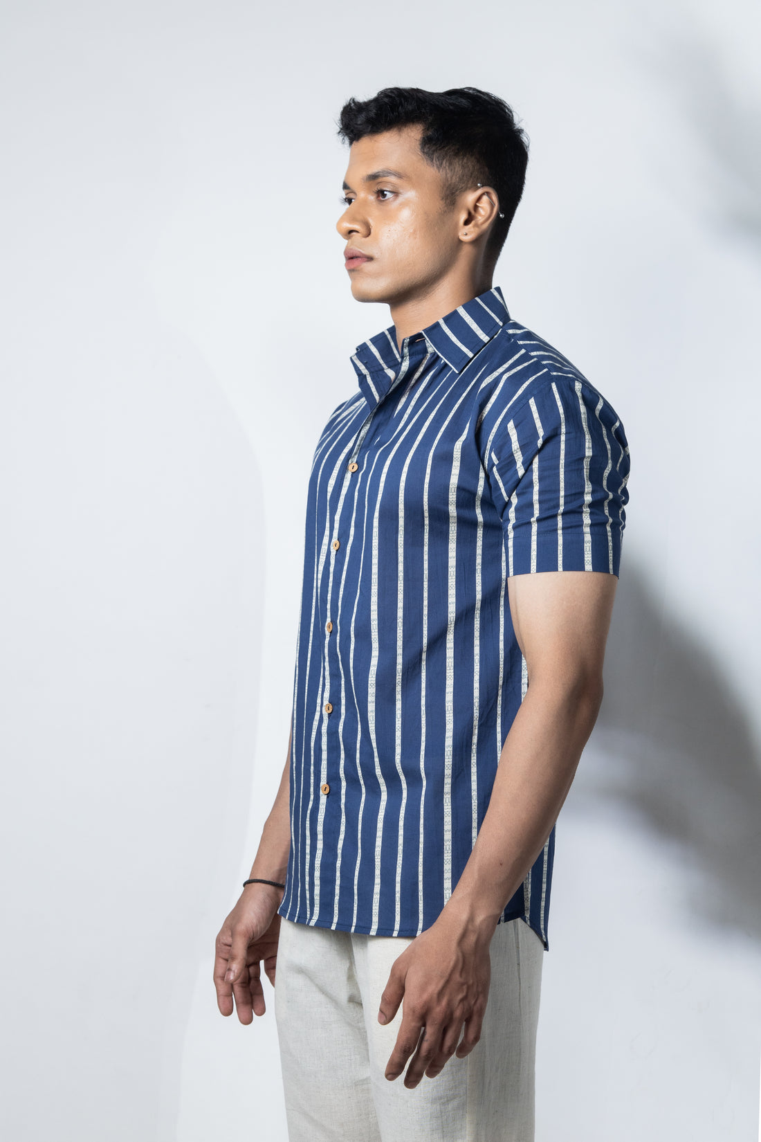Inderooh Striped Blue Shirt
