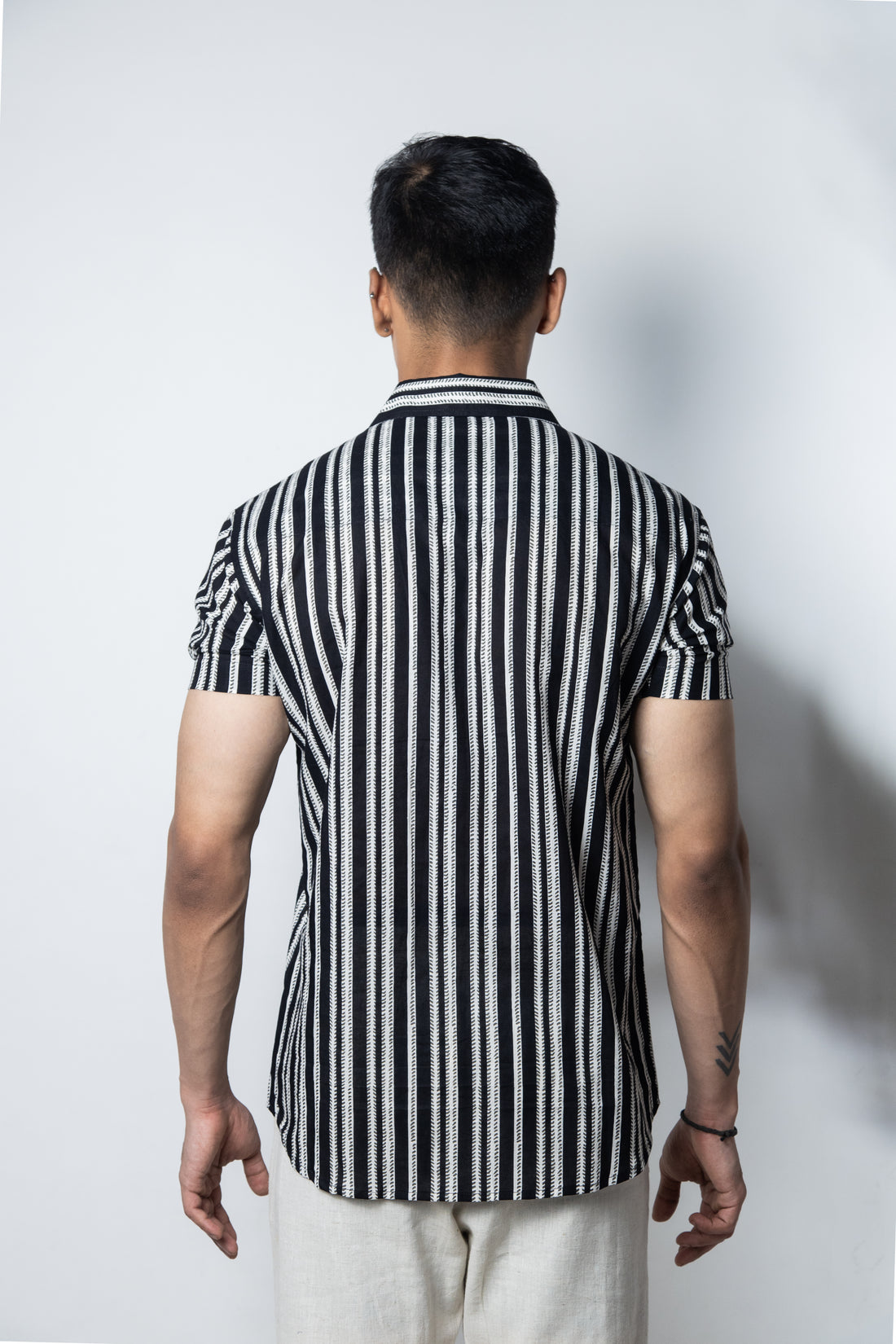 Inderooh Monochrome Striped Shirt