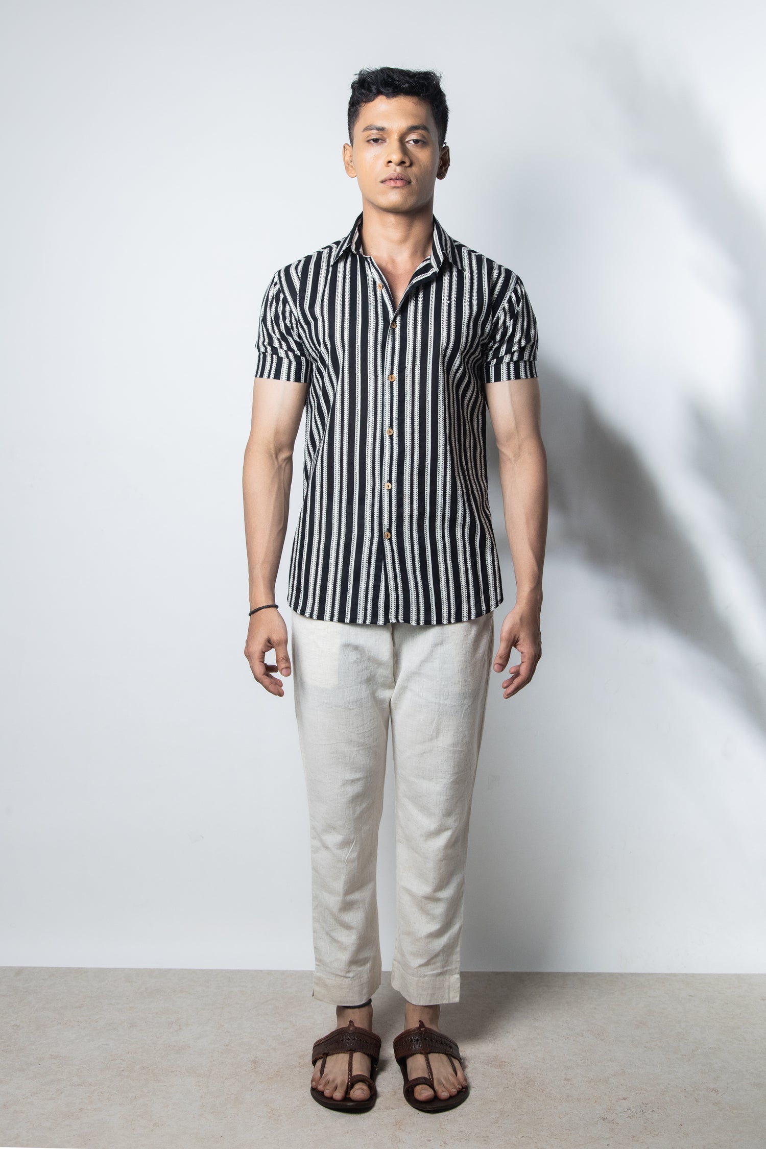 Inderooh Monochrome Striped Shirt