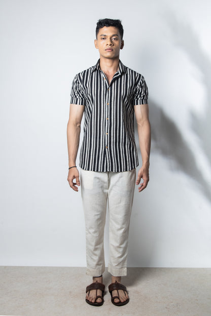 Inderooh Monochrome Striped Shirt