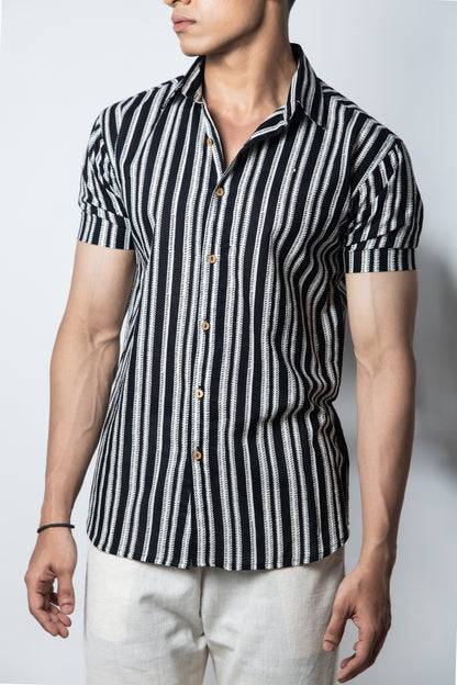 Inderooh Monochrome Striped Shirt