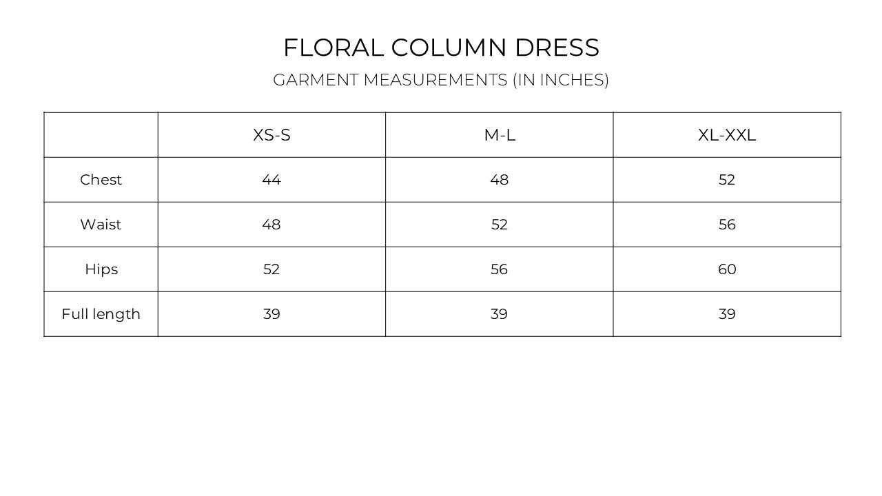 IndeRooh Floral Column  Dress